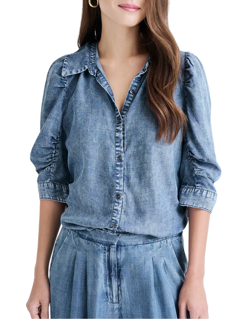 Splendid Serena Denim Chambray Shirt